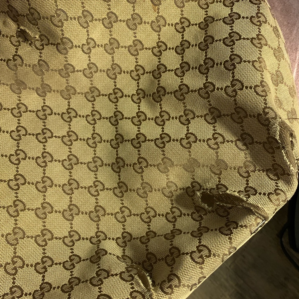 Gucci brown / beige GG canvas Hobo purse. - Picture 10 of 12